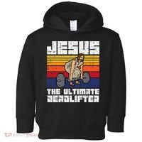 Gym Jesus Ultimate Deadlifter Christian Workout Toddler Hoodie thumb 0