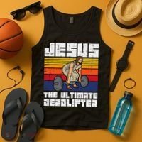 Gym Jesus Ultimate Deadlifter Christian Workout Tank Top thumb 4