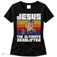 Gym Jesus Ultimate Deadlifter Christian Workout Women's T-Shirt thumb 0