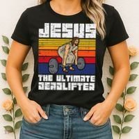 Gym Jesus Ultimate Deadlifter Christian Workout Women's T-Shirt thumb 2