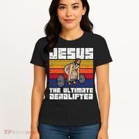 Gym Jesus Ultimate Deadlifter Christian Workout Women's T-Shirt thumb 4