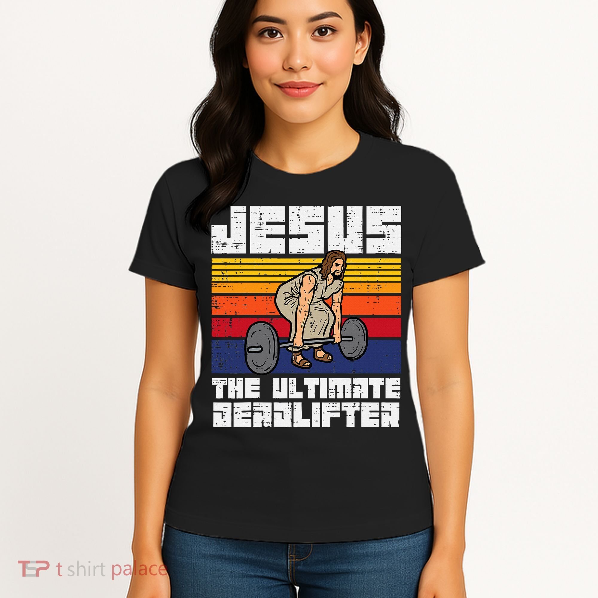 Gym Jesus Ultimate Deadlifter Christian Workout Women's T-Shirt