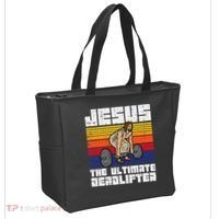 Gym Jesus Ultimate Deadlifter Christian Workout Tote Bag thumb 2