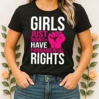 Girl  Just Want To Have Fundamental Rights Women's T-Shirt thumb 2
