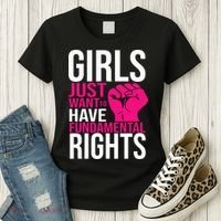 Girl  Just Want To Have Fundamental Rights Women's T-Shirt thumb 3