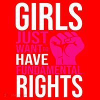 Girl  Just Want To Have Fundamental Rights Santa Hat thumb 1