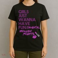 Girls Just Wanna Have Fundamental Human Rights T-Shirt thumb 4