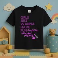 Girls Just Wanna Have Fundamental Human Rights Toddler T-Shirt thumb 3