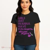 Girls Just Wanna Have Fundamental Human Rights Women's T-Shirt thumb 4