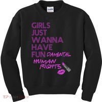 Girls Just Wanna Have Fundamental Human Rights Kids Sweatshirt thumb 0
