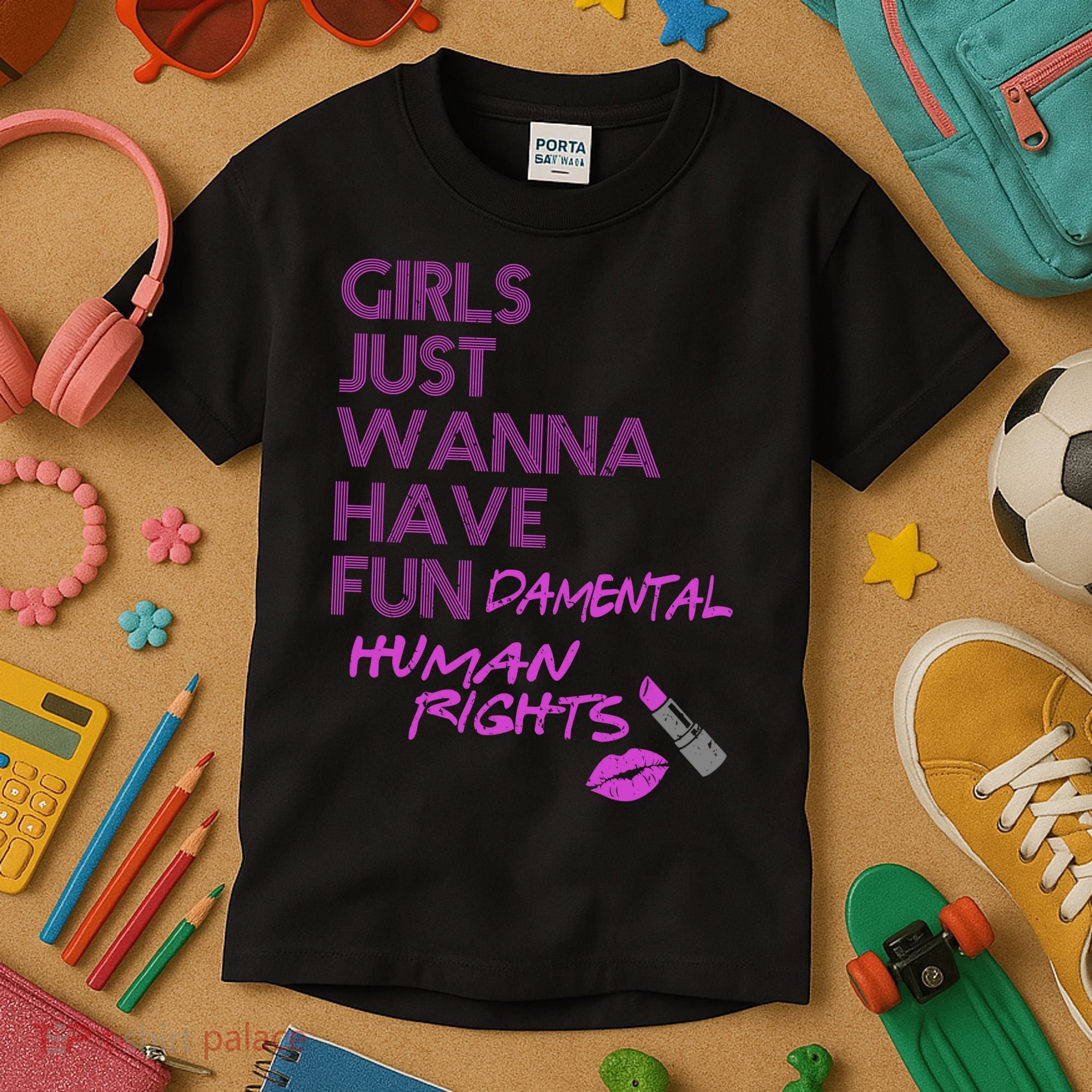 Girls Just Wanna Have Fundamental Human Rights Kids T-Shirt