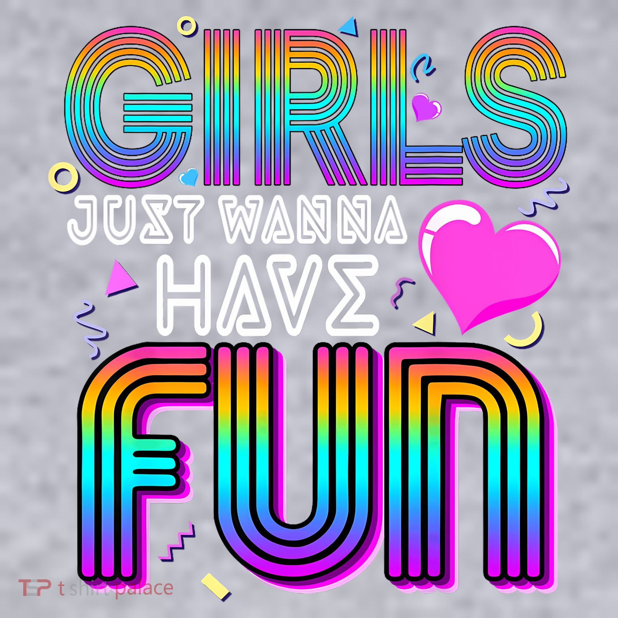 Girl Just Wanna Have Fun Awesome 70s 80s 90s 1980s Women's Racerback Cropped Tank