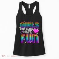 Girl Just Wanna Have Fun Awesome 70s 80s 90s 1980s Women's Tank Top thumb 0