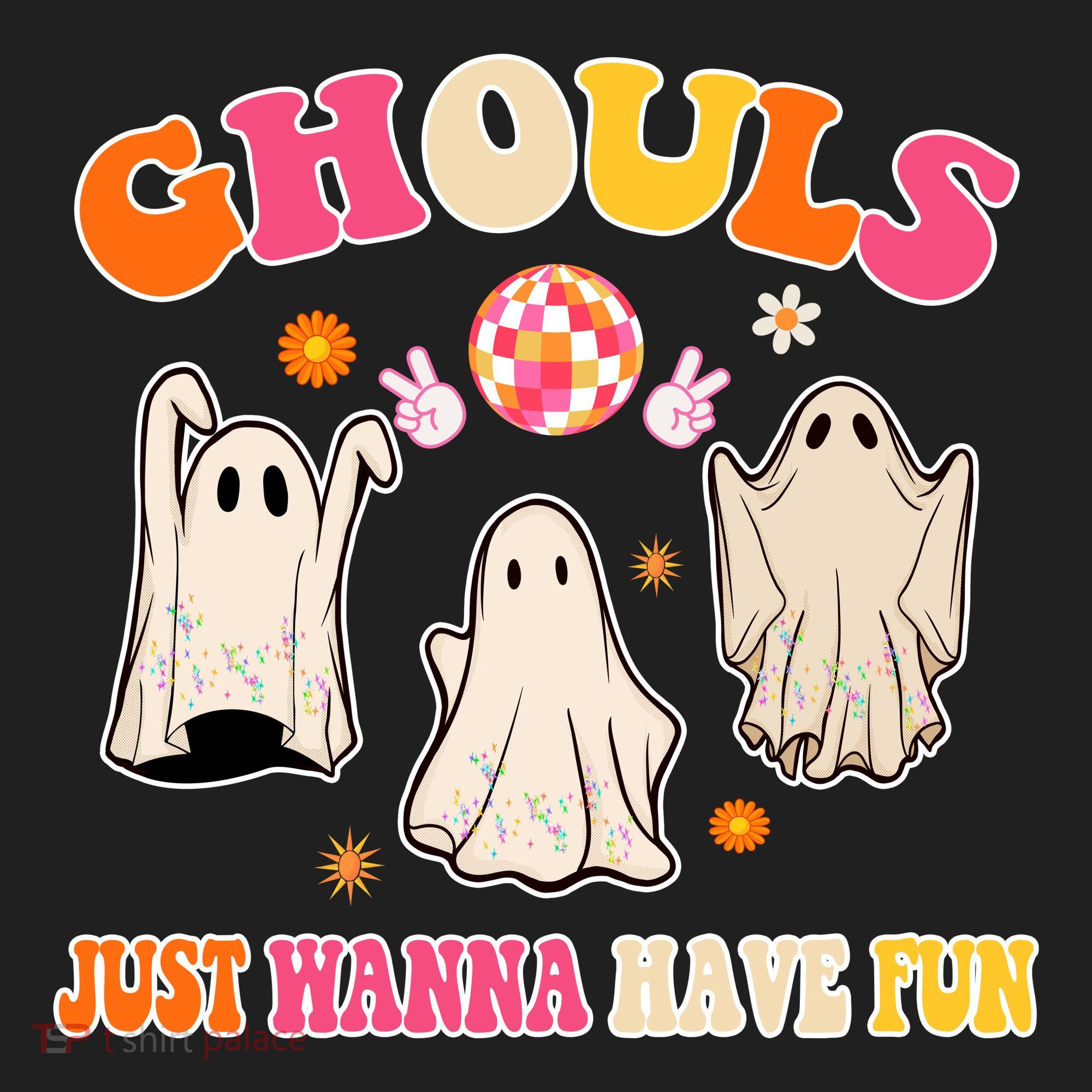 Ghouls Just Wanna Have Fun Halloween Groovy Ghost Women's Sweatshirt