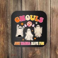 Ghouls Just Wanna Have Fun Halloween Groovy Ghost Coaster thumb 0