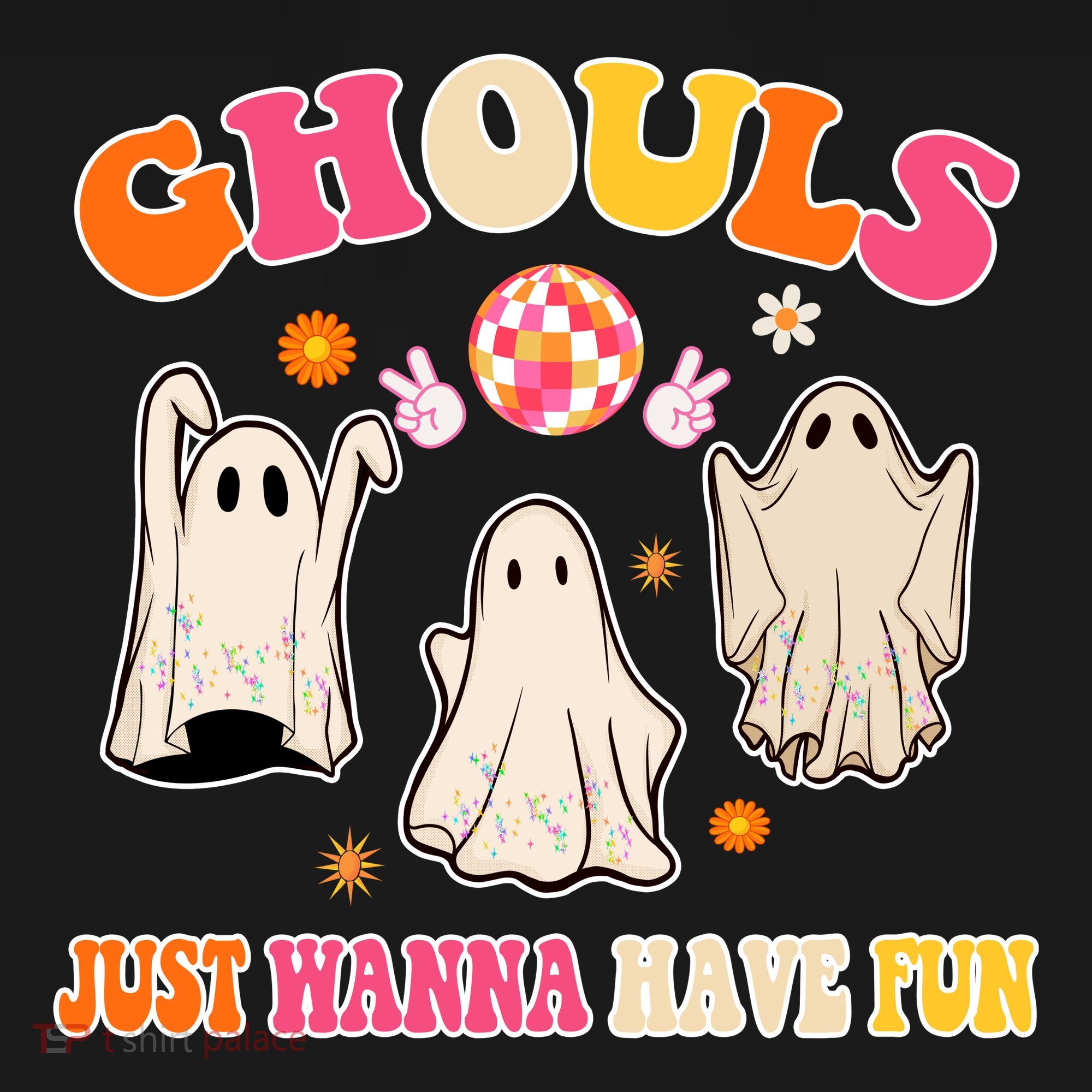 Ghouls Just Wanna Have Fun Halloween Groovy Ghost Coaster