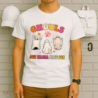 Ghouls Just Wanna Have Fun Halloween Groovy Ghost T-Shirt thumb 6