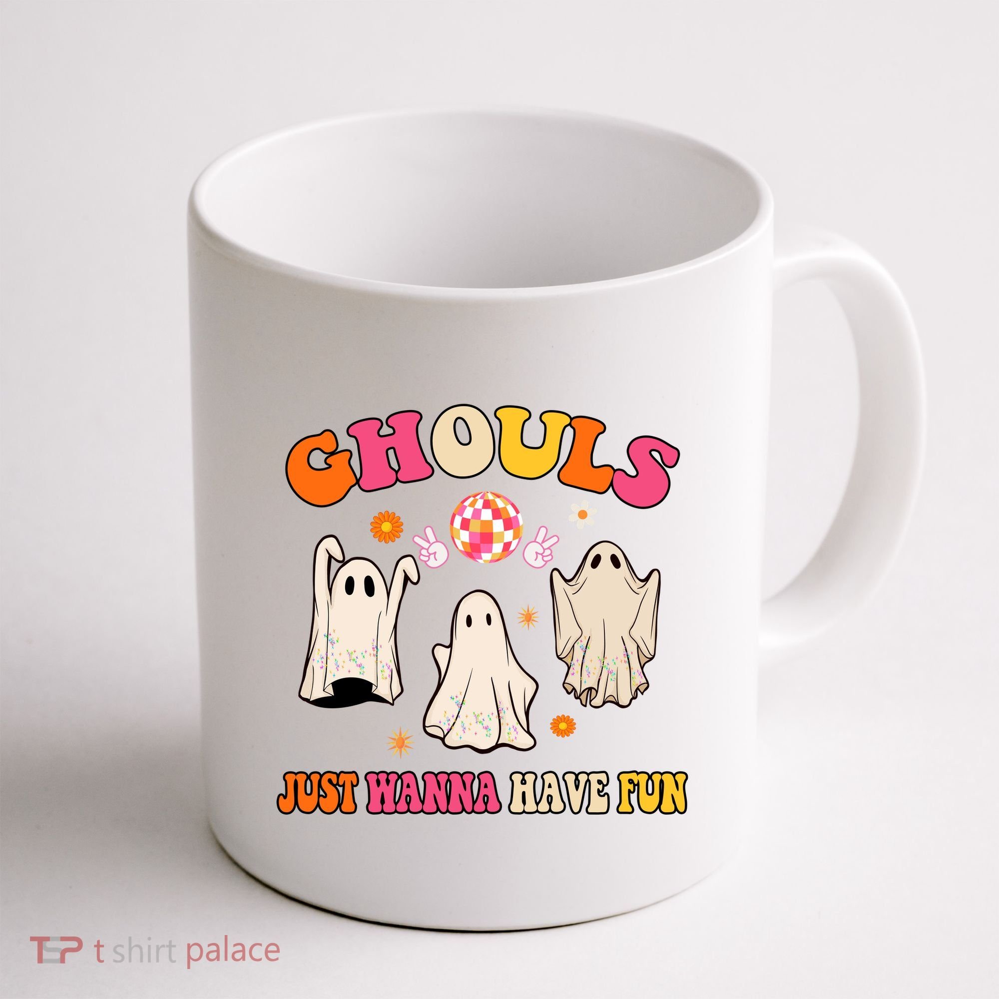 Ghouls Just Wanna Have Fun Halloween Groovy Ghost Coffee Mug