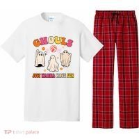 Ghouls Just Wanna Have Fun Halloween Groovy Ghost Pajama Set thumb 0