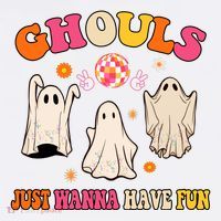 Ghouls Just Wanna Have Fun Halloween Groovy Ghost Women's Tank Top thumb 5