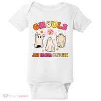 Ghouls Just Wanna Have Fun Halloween Groovy Ghost Baby Bodysuit thumb 0