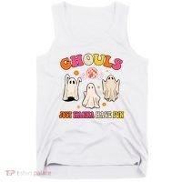 Ghouls Just Wanna Have Fun Halloween Groovy Ghost Tank Top thumb 0
