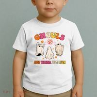 Ghouls Just Wanna Have Fun Halloween Groovy Ghost Toddler T-Shirt thumb 2