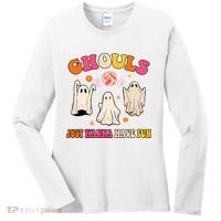 Ghouls Just Wanna Have Fun Halloween Groovy Ghost Women's Long Sleeve Shirt thumb 0