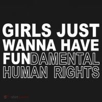 Girls Just Wanna Have Fundamental Human Rights Women's Hoodie thumb 2