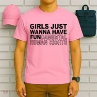 Girls Just Wanna Have Fundamental Human Rights T-Shirt thumb 6