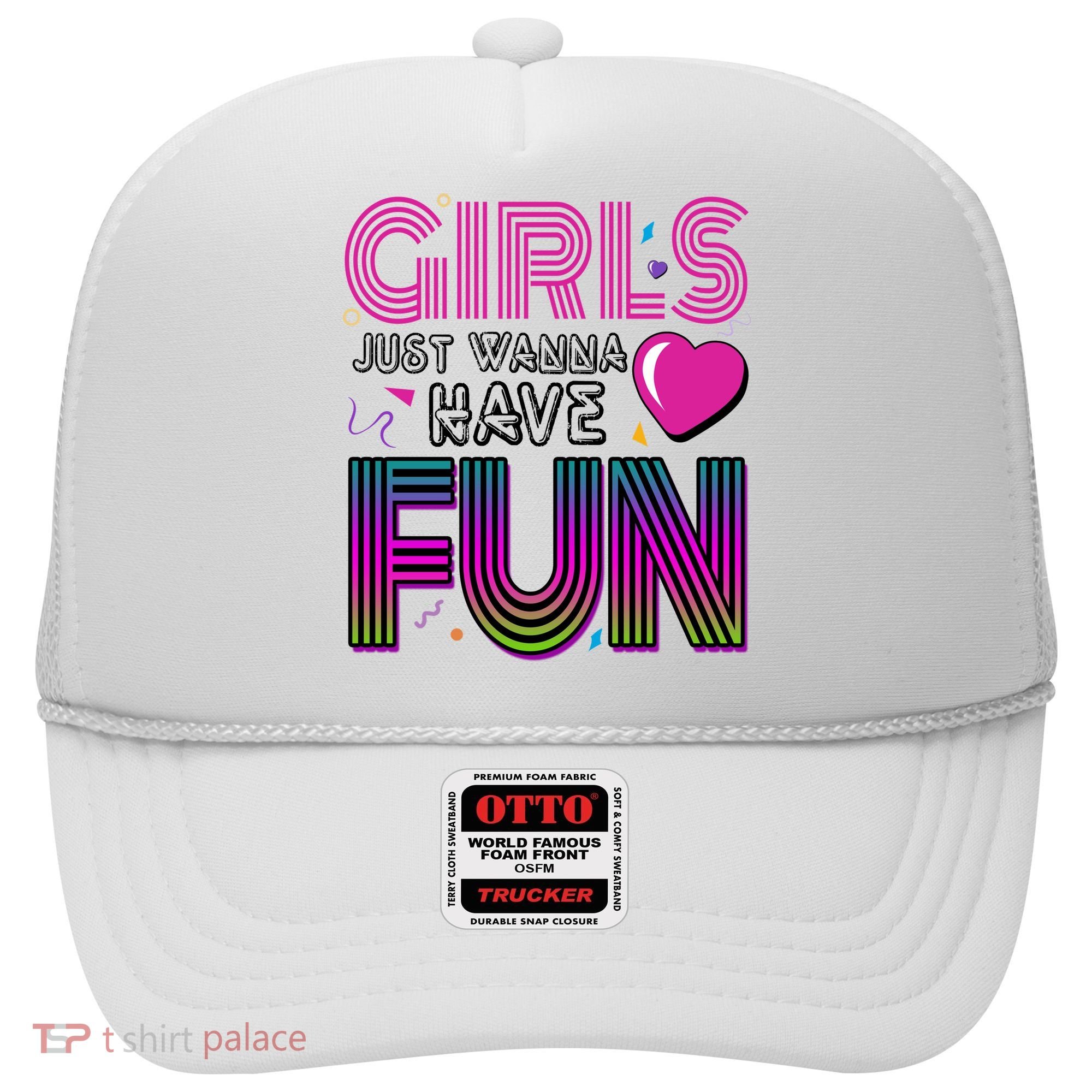 Girls Just Wanna Have Fun 80s Retro Party Hat