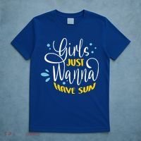 Girls Just Wanna Have Sun Summer Beach Life T-Shirt thumb 5