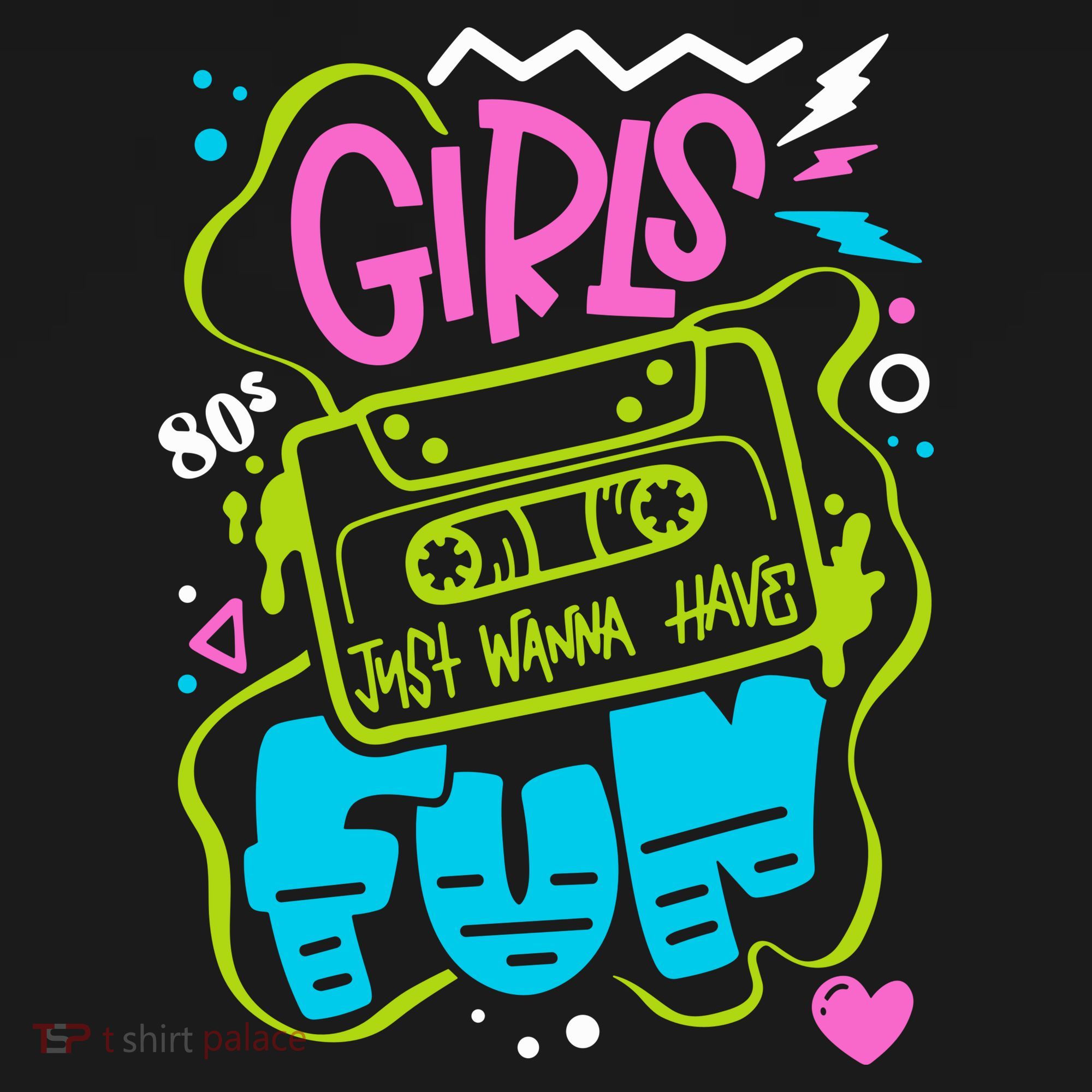 Girls Just Wanna Have Fun Nostalgia 1980s Women's Hoodie