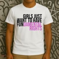 Girls Just Wanna Have Fundamental Rights Feminist T-Shirt thumb 3