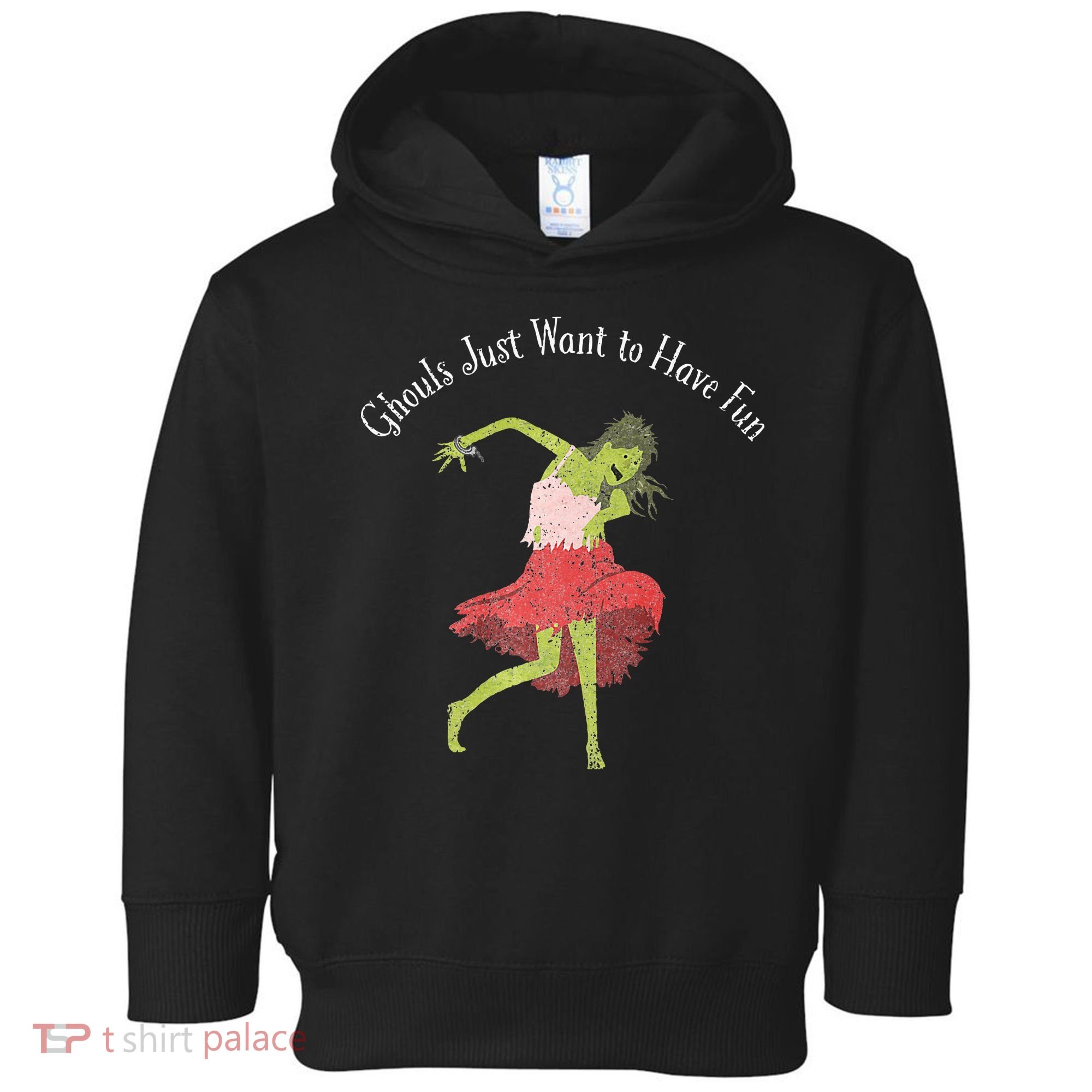 Ghouls Just Want to Have Fun 80's zombie dancing Toddler Hoodie
