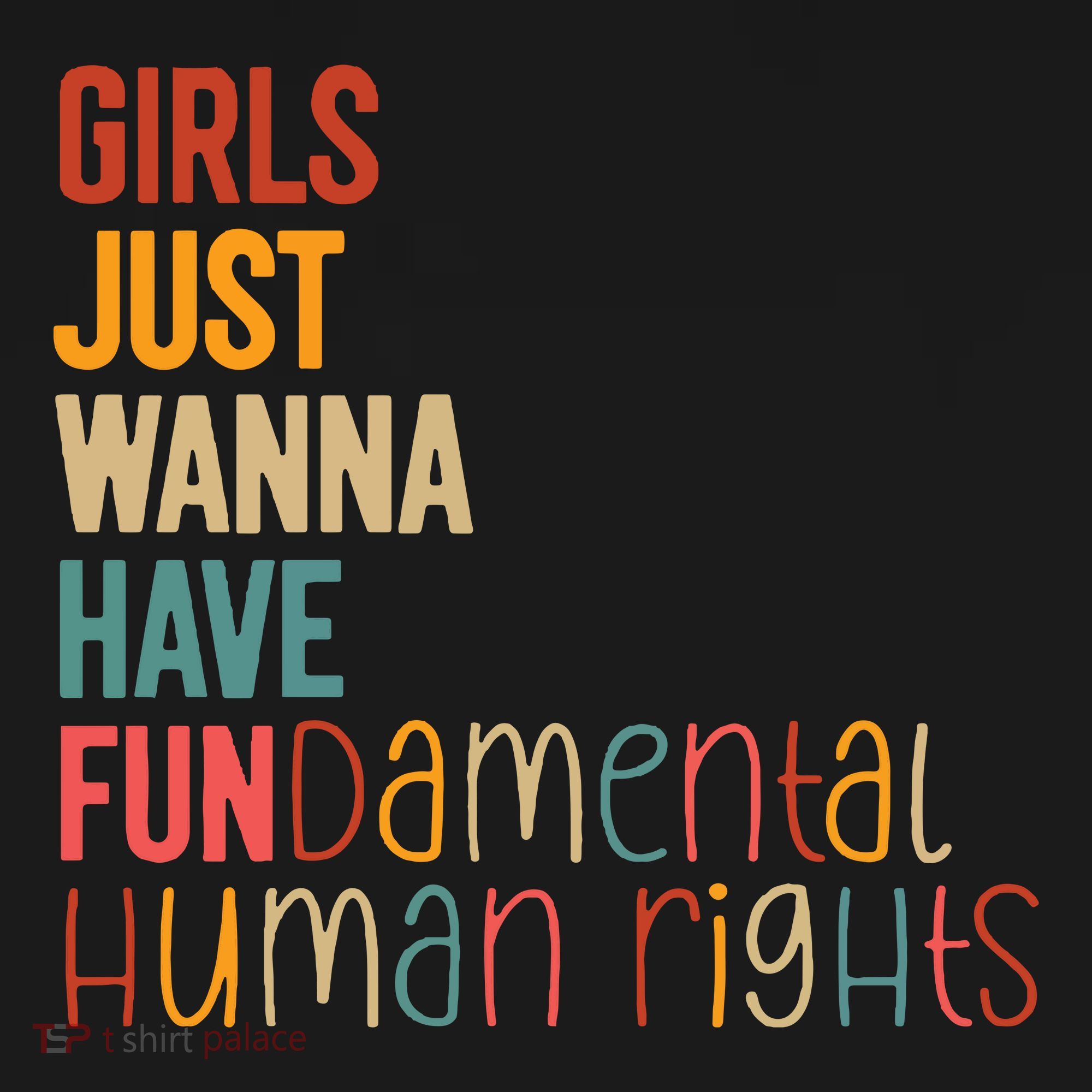Girl Just Wanna Have Fundamental Human Rights Women Rights T-Shirt