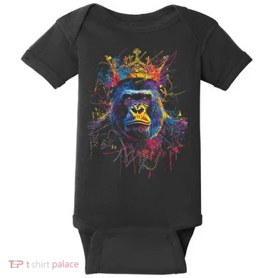 Gorilla King Alpha Silverback Baby Bodysuit