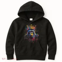 Gorilla King Alpha Silverback Kids Hoodie thumb 0