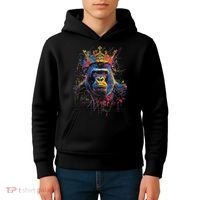 Gorilla King Alpha Silverback Kids Hoodie thumb 4