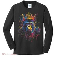 Gorilla King Alpha Silverback Kids Long Sleeve Shirt thumb 0