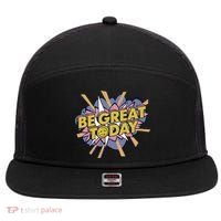 Be Great Today 7 Panel Mesh Trucker Snapback Hat thumb 0