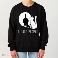 Grumpy Kitten Cats I Dont Like People Cat Women's Sweatshirt thumb 0