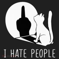 Grumpy Kitten Cats I Dont Like People Cat Women's Sweatshirt thumb 2