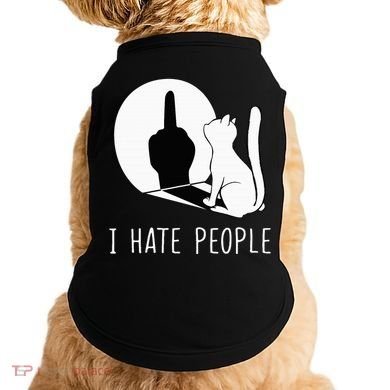 Grumpy Kitten Cats I Dont Like People Cat Doggie Tank