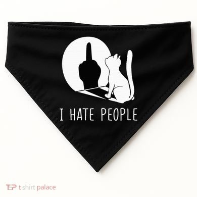 Grumpy Kitten Cats I Dont Like People Cat USA-Made Doggie Bandana