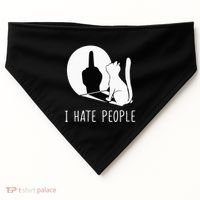 Grumpy Kitten Cats I Dont Like People Cat USA-Made Doggie Bandana thumb 0