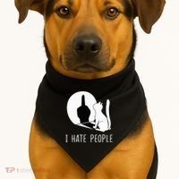Grumpy Kitten Cats I Dont Like People Cat USA-Made Doggie Bandana thumb 1