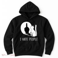Grumpy Kitten Cats I Dont Like People Cat Hoodie thumb 0
