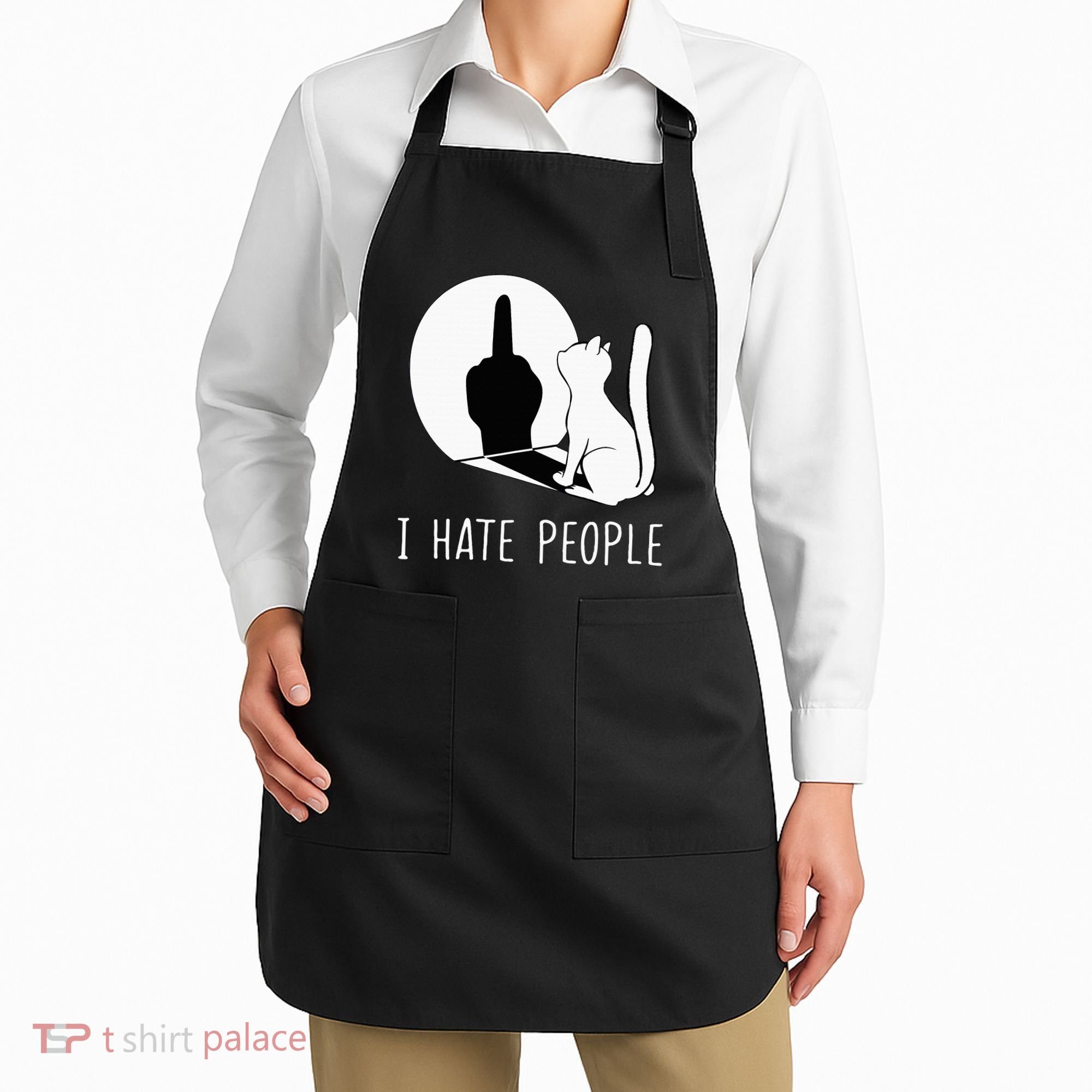 Grumpy Kitten Cats I Dont Like People Cat Apron