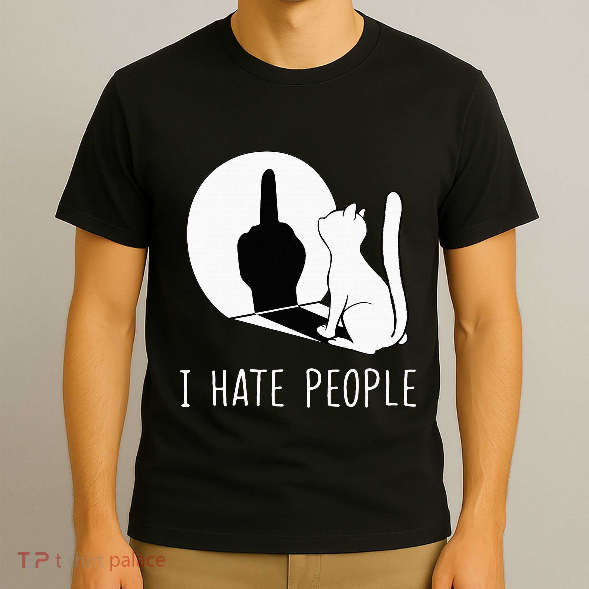 Grumpy Kitten Cats I Dont Like People Cat T-Shirt